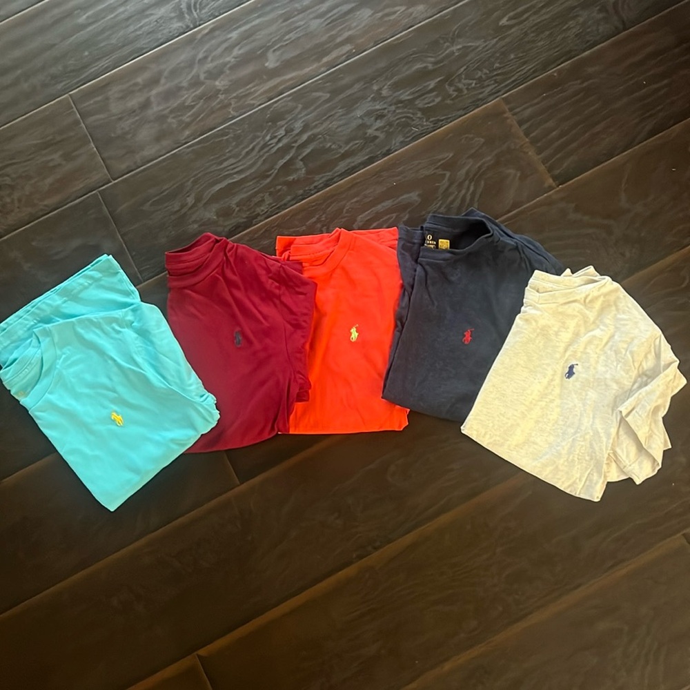5 youth size 10-12 Ralph Lauren polo tshirts